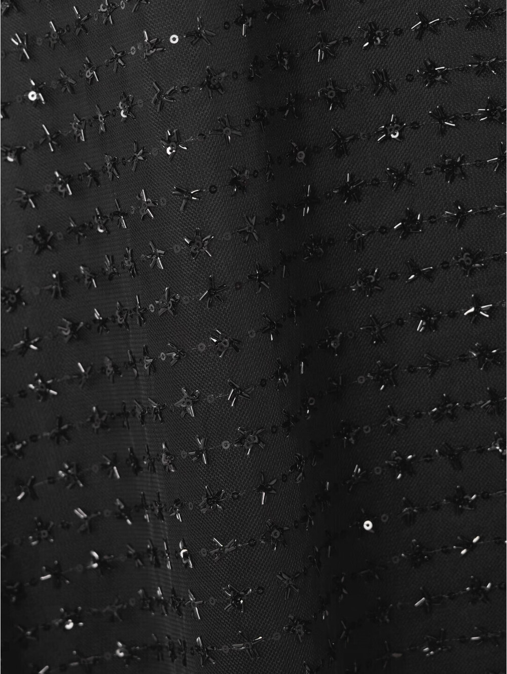 STAUD Albee Embellished Tie Back Stardust Sequin Beaded Organza Dress Gown Small - Picture 5 of 10